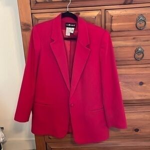 Sag Harbor Woolmark Women’s Red Blazer Size 12 NWOT